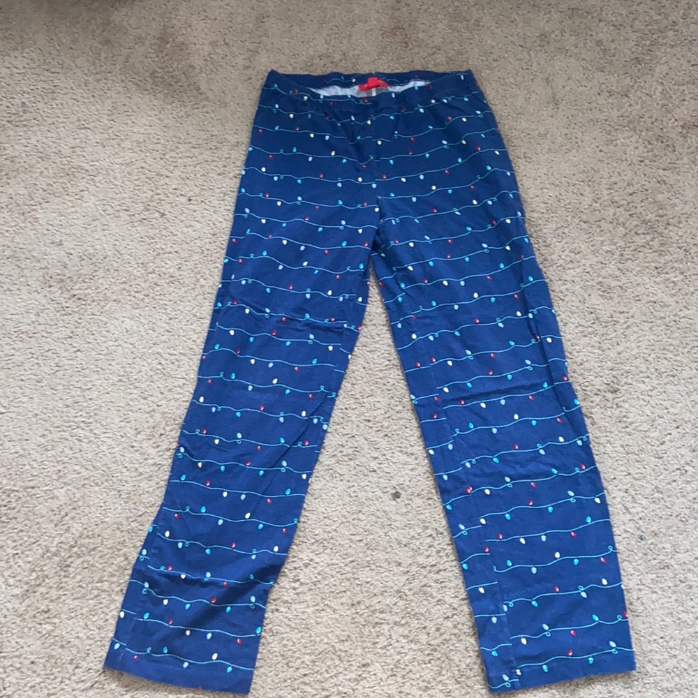 Blue Christmas pajama pants